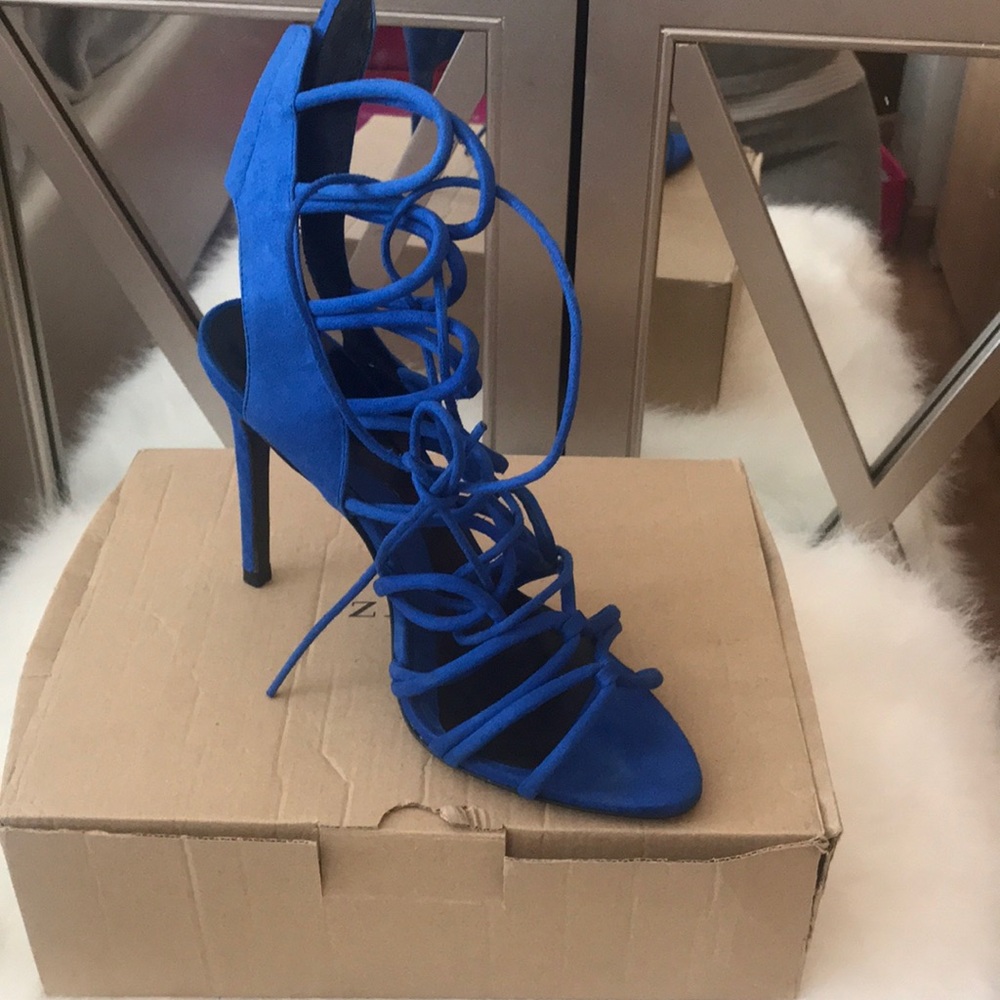 Zara lace up heels